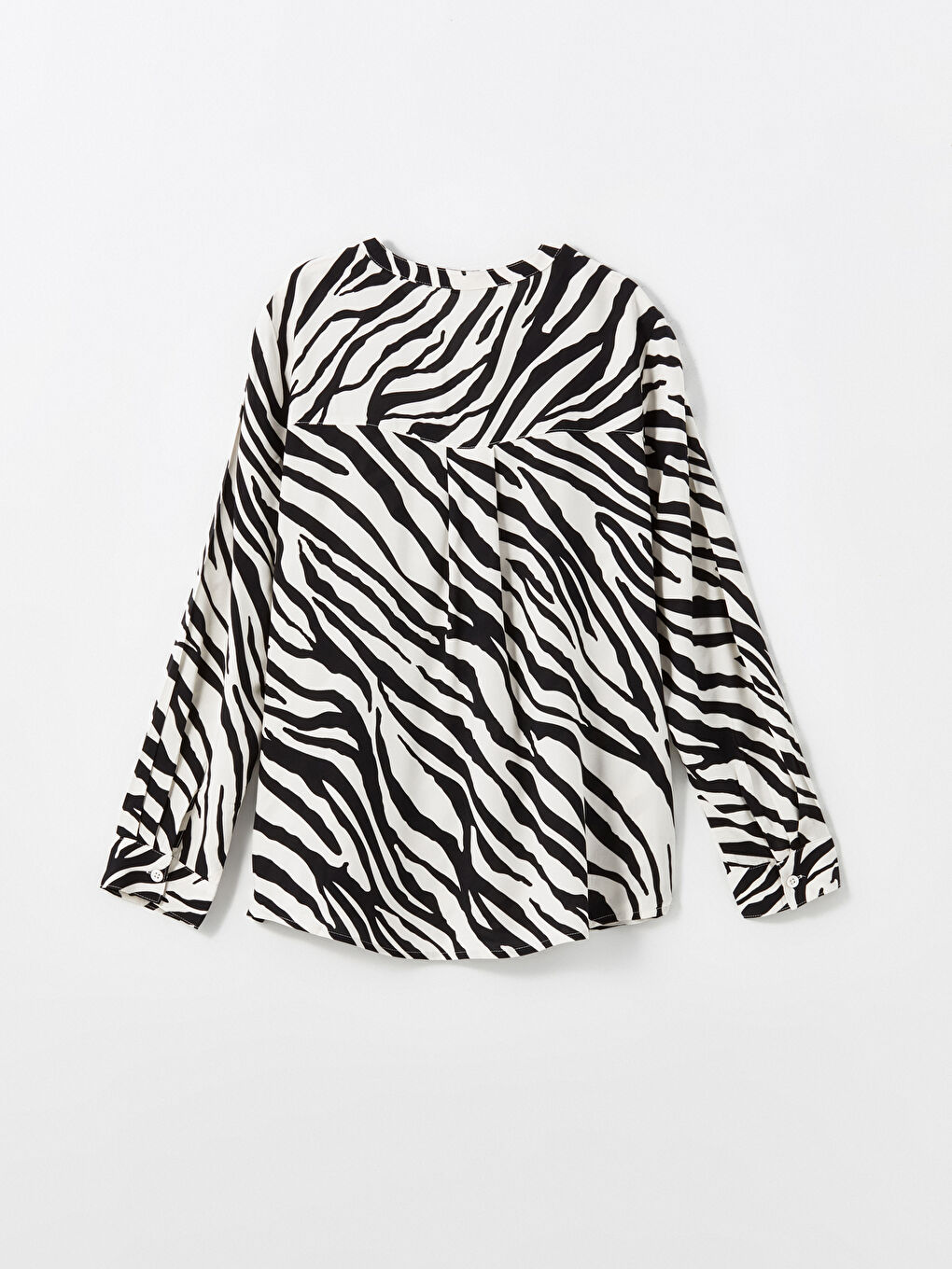 Henley Neckline Patterned Women's Blouse -S53332Z8-SWC