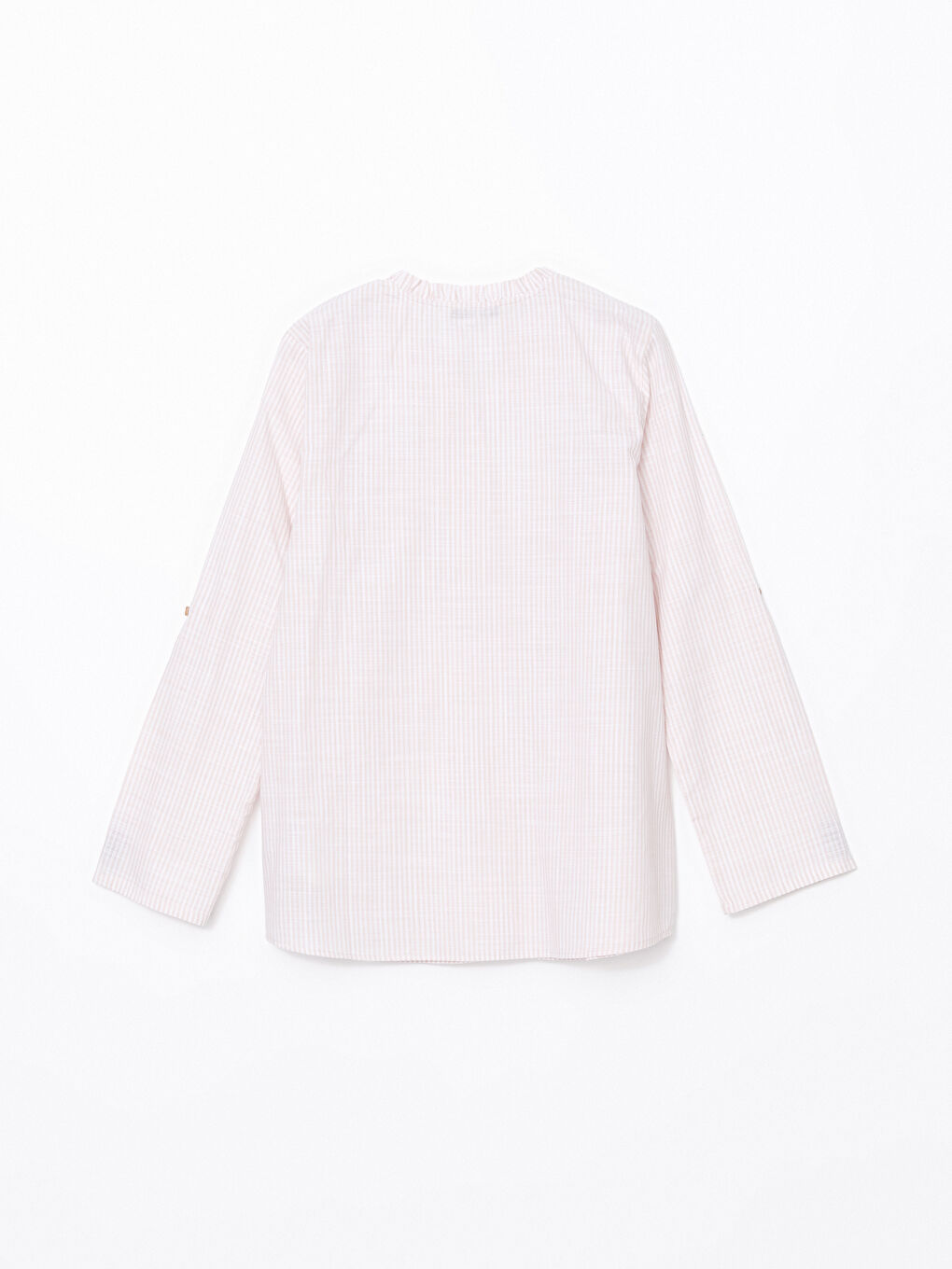 Women's Crew Neck Striped Poplin Shirt -S53335Z8-LE8