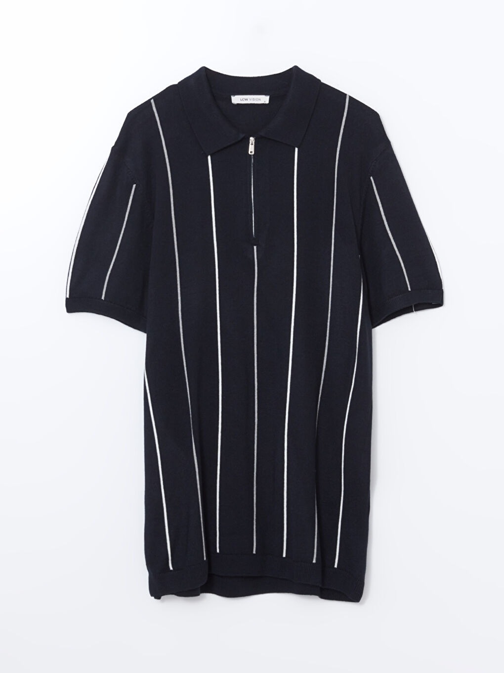 Polo Neck Short Sleeve Striped Men's Knitwear Sweater -S53346Z8-RFH