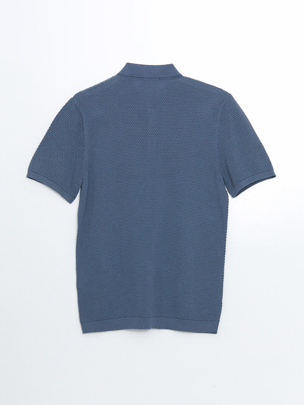 Polo Neck Short Sleeve Men's Tricot Sweater -S53397Z8-KJF