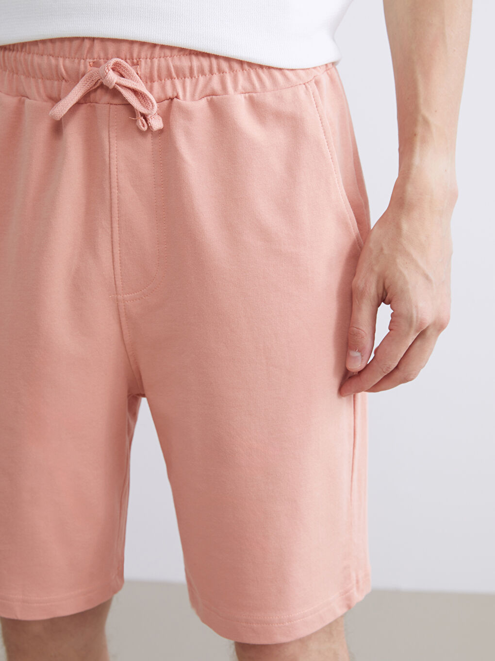 Pembe Standart Kalıp Erkek Şort-2