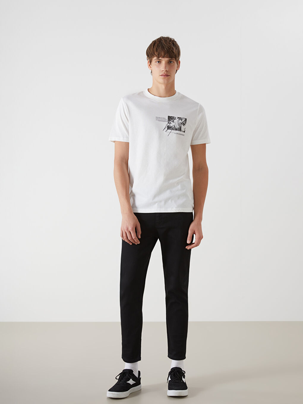 Crew Neck Printed Jersey Men's T-Shirt -S53435Z8-R9J