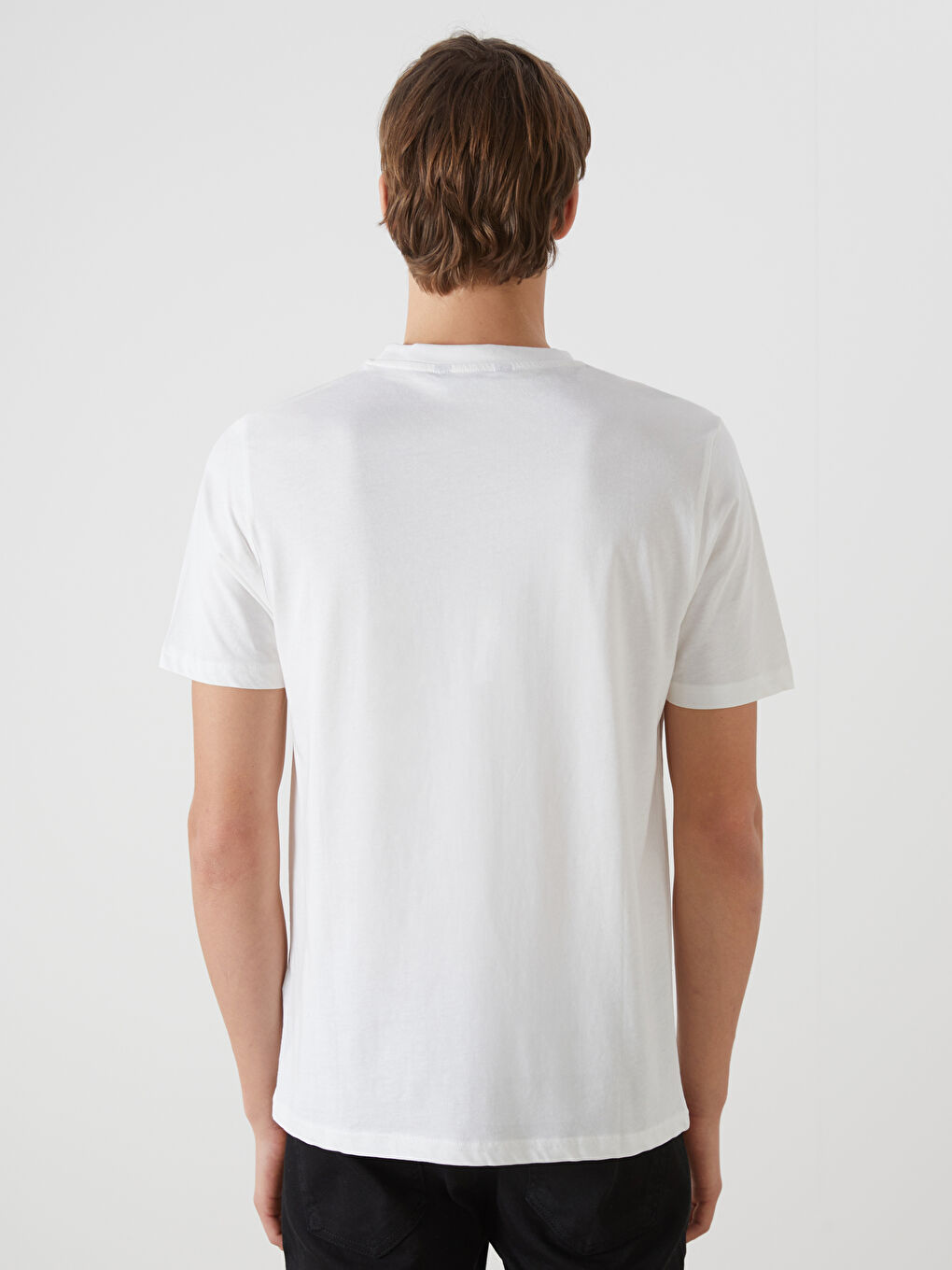 Crew Neck Printed Jersey Men's T-Shirt -S53435Z8-R9J