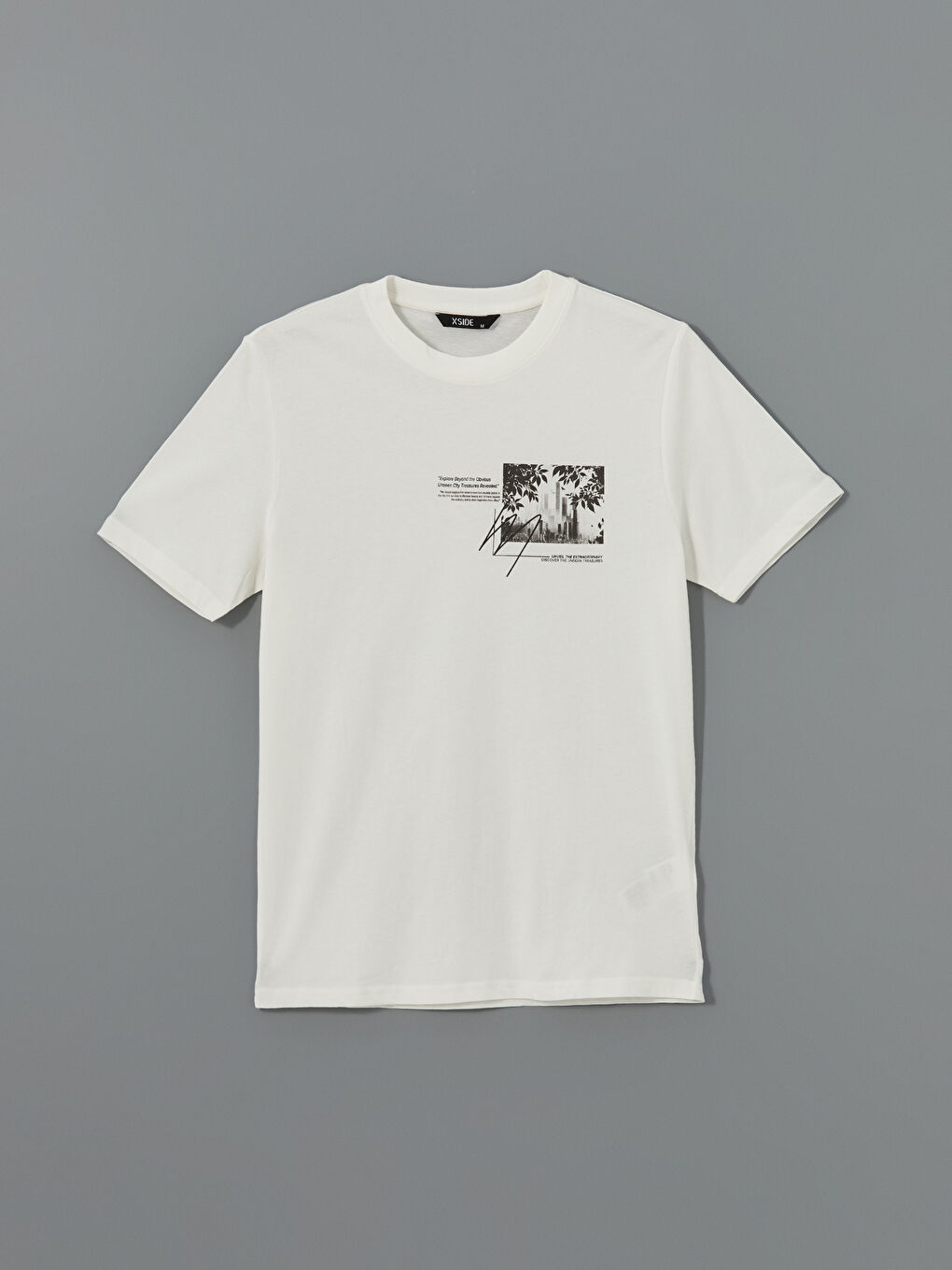 Crew Neck Printed Jersey Men's T-Shirt -S53435Z8-R9J