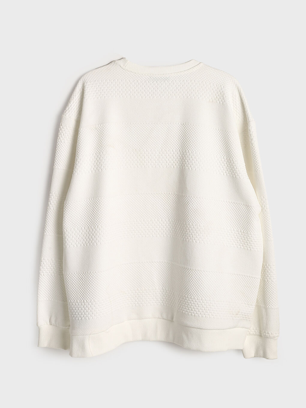 Crew Neck Embossed Men's Sweatshirt -S53443Z8-R9J