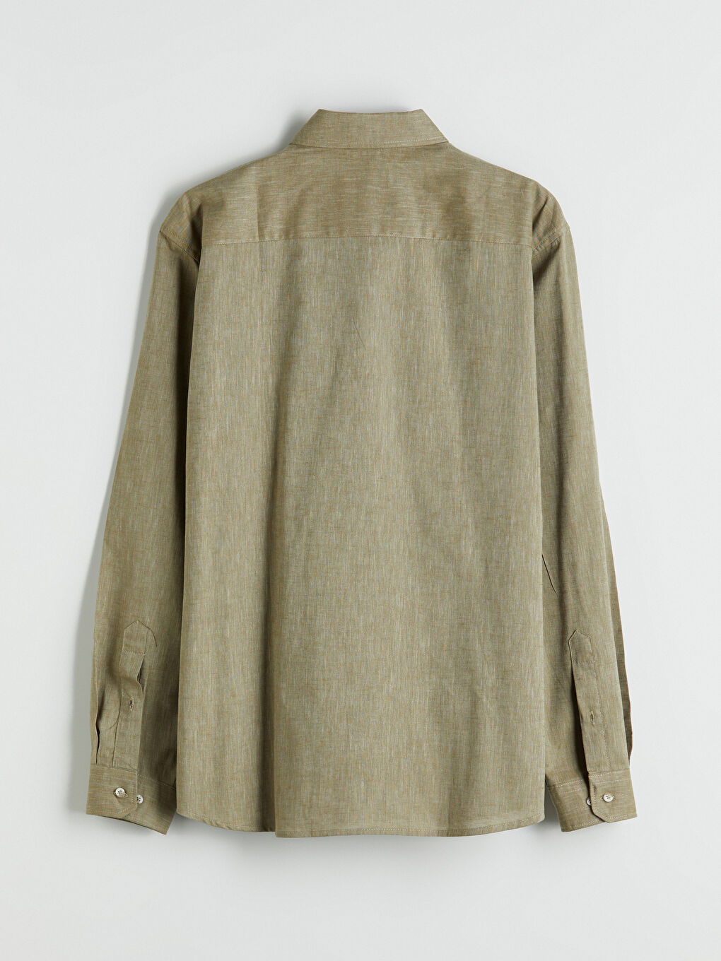 Chemise pour Hommes en Mélange de Lin à Manches Longues Coupe Régulière-5