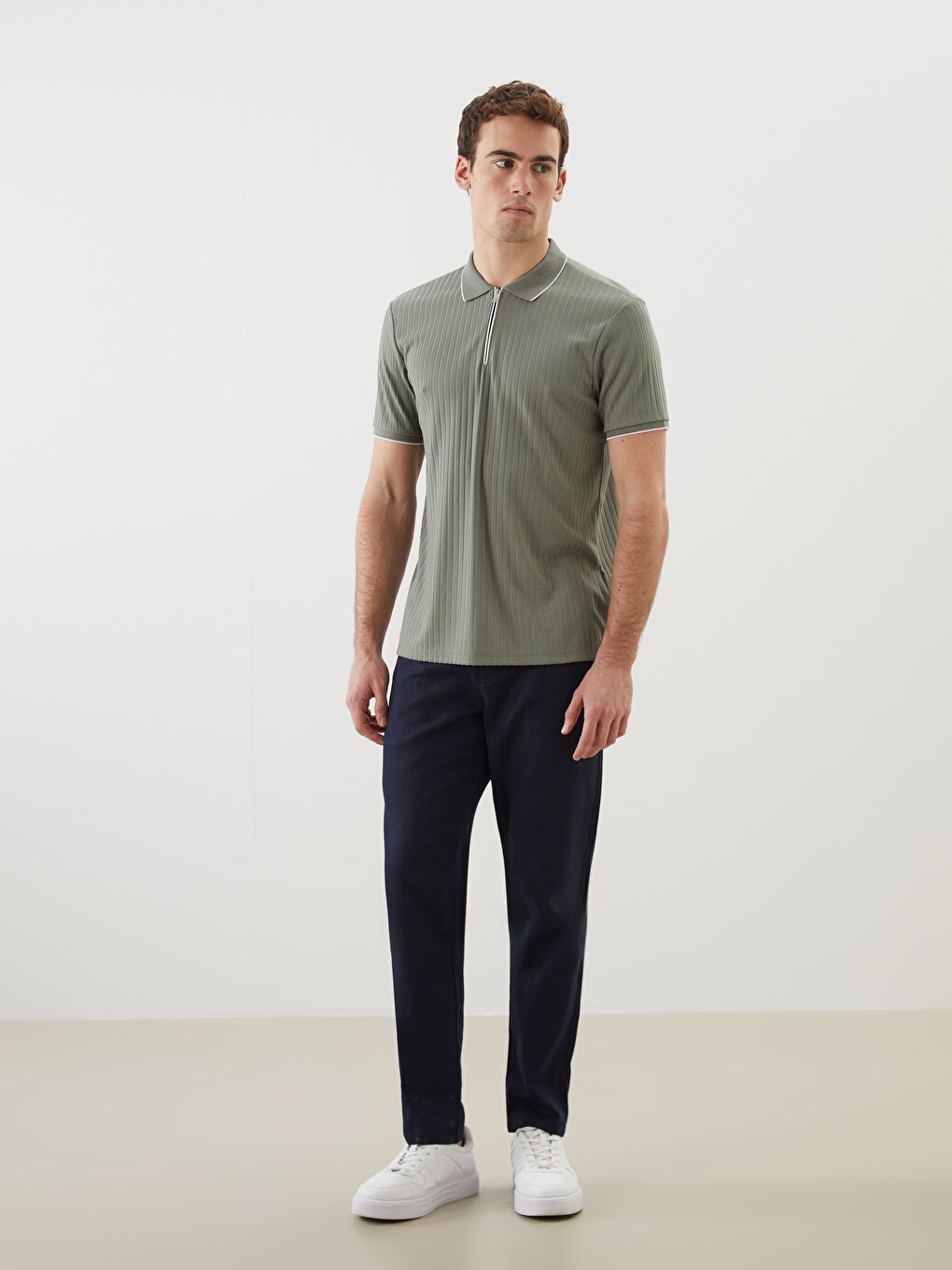 Polo Neck Short Sleeve Men's T-Shirt -S53481Z8-J1R