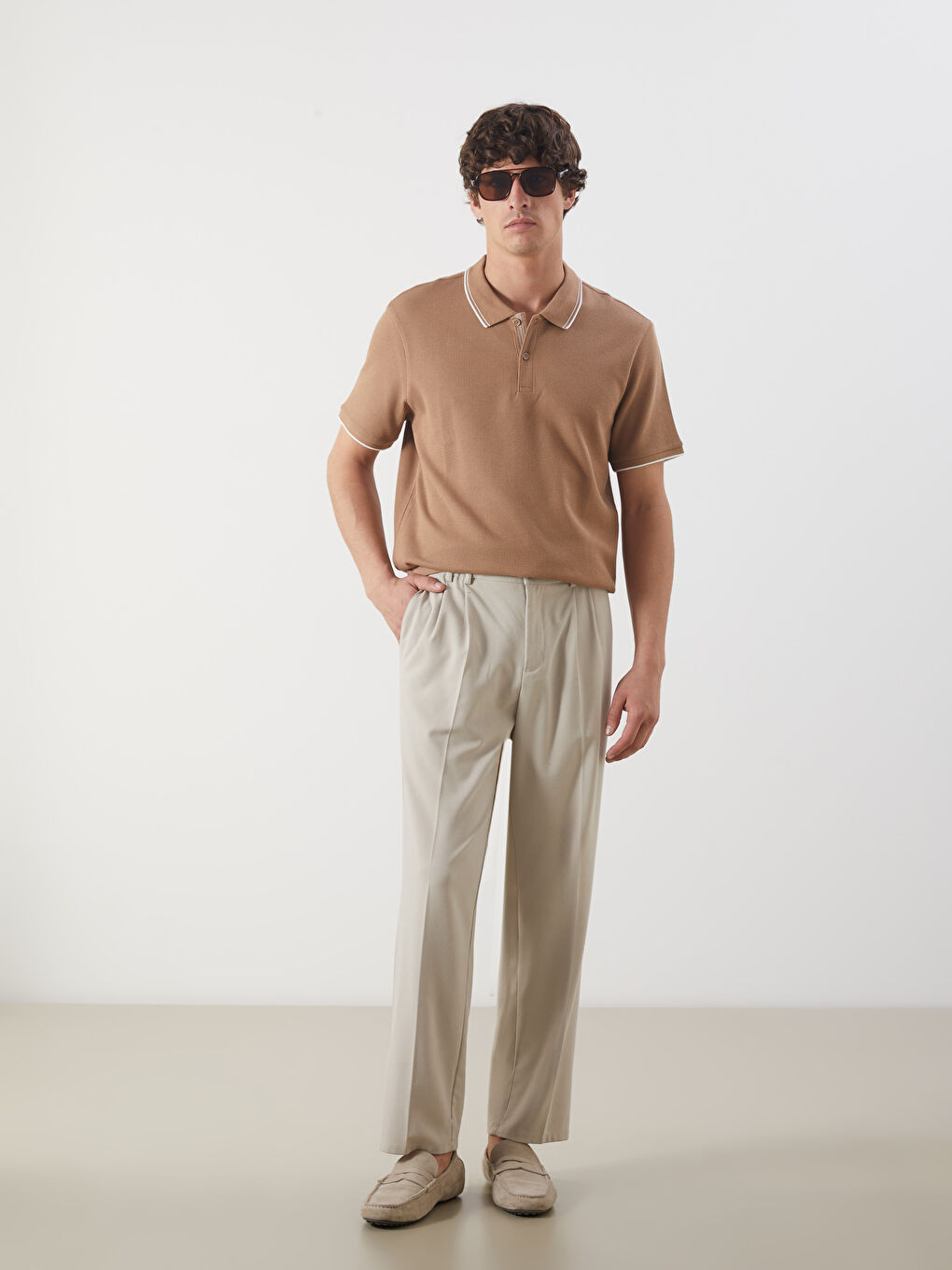 Polo Neck Short Sleeve Men's T-Shirt -S53482Z8-T5N