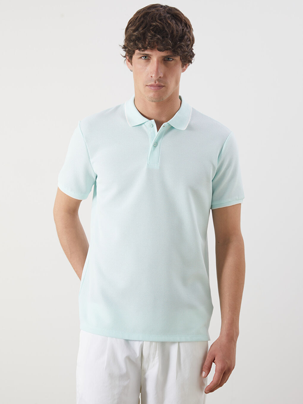 Polo Neck Short Sleeve Men's T-Shirt -S53482Z8-VKW