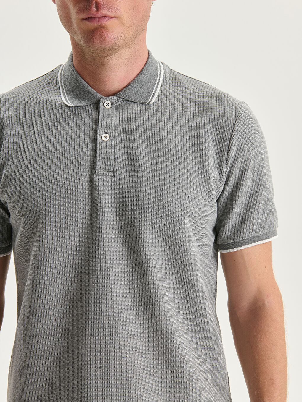 Polo Neck Short Sleeve Men's T-Shirt -S53482Z8-LAL