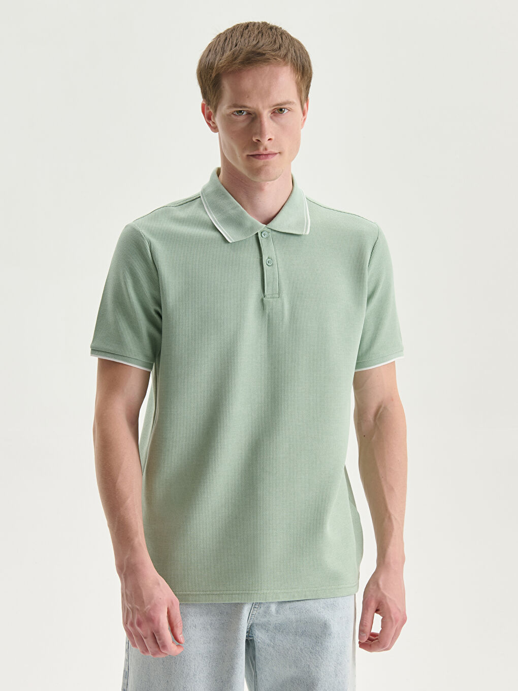 Polo Neck Short Sleeve Men's T-Shirt -S53482Z8-J1S