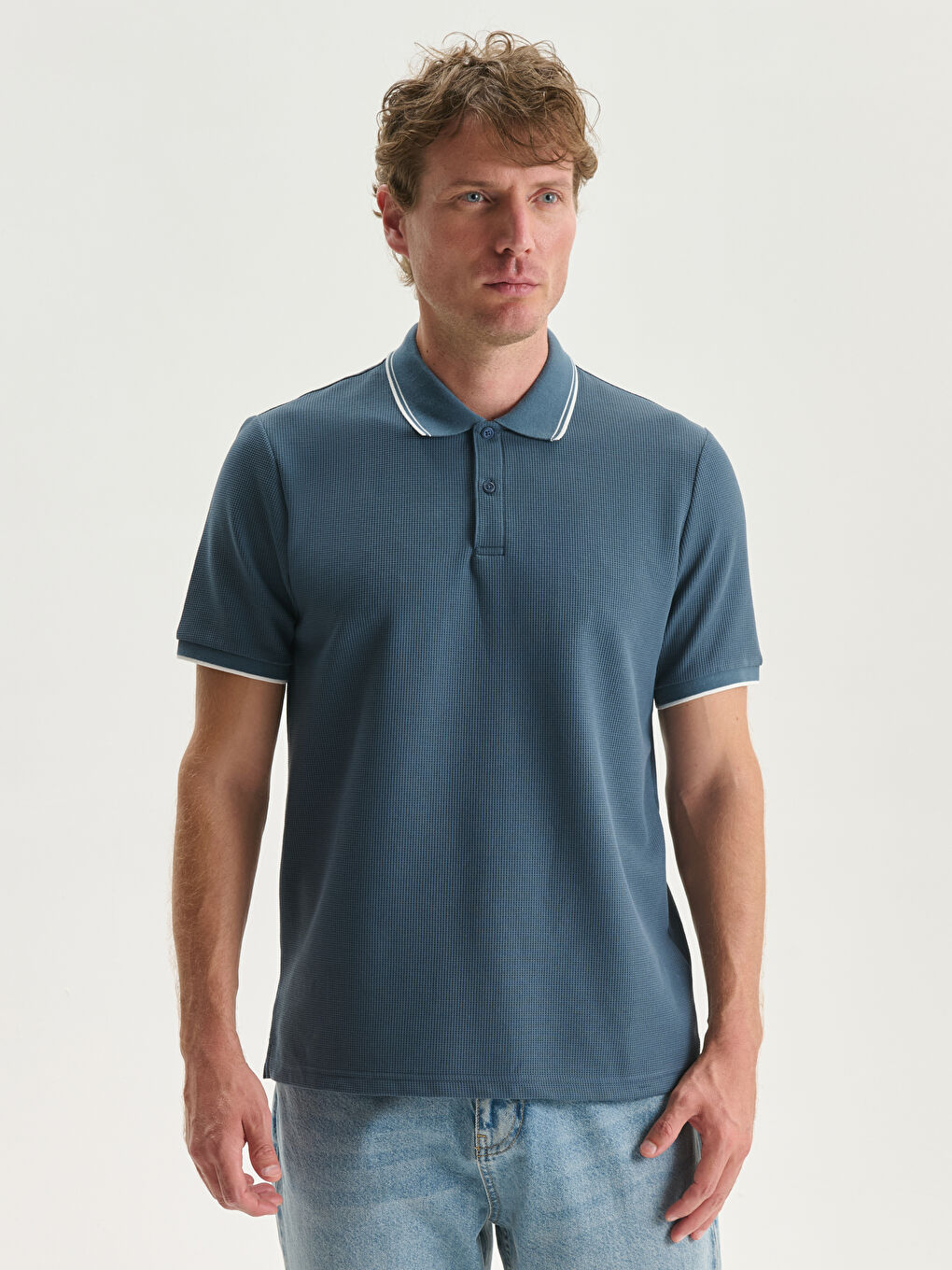Polo Neck Short Sleeve Men's T-Shirt -S53482Z8-J2H