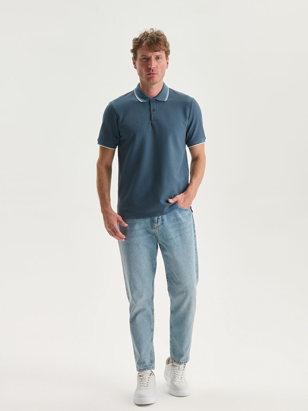 Polo Neck Short Sleeve Men's T-Shirt -S53482Z8-J2H