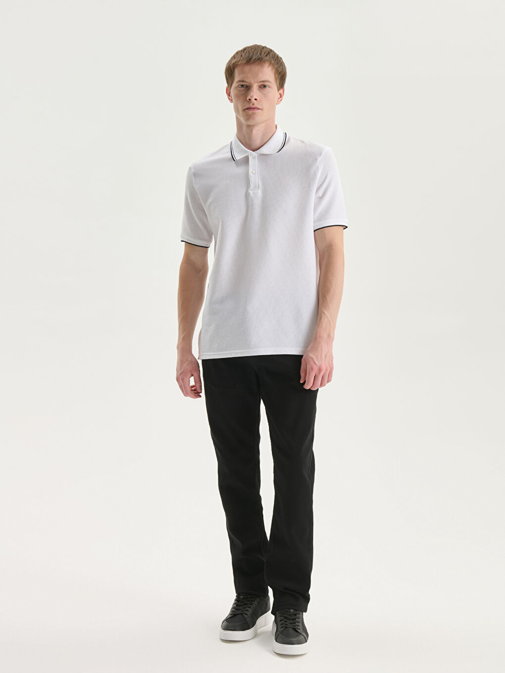Polo Neck Short Sleeve Men's T-Shirt -S53482Z8-Q6K