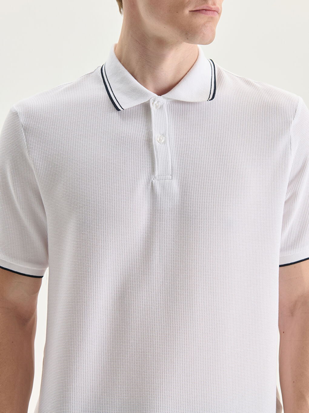 Polo Neck Short Sleeve Men's T-Shirt -S53482Z8-Q6K
