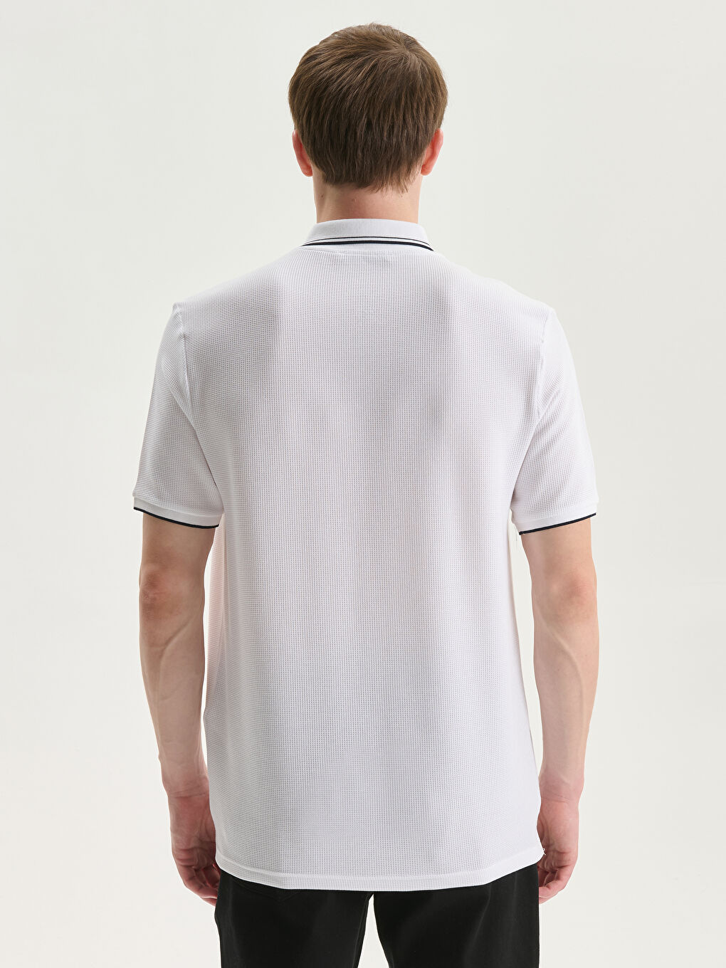 Polo Neck Short Sleeve Men's T-Shirt -S53482Z8-Q6K