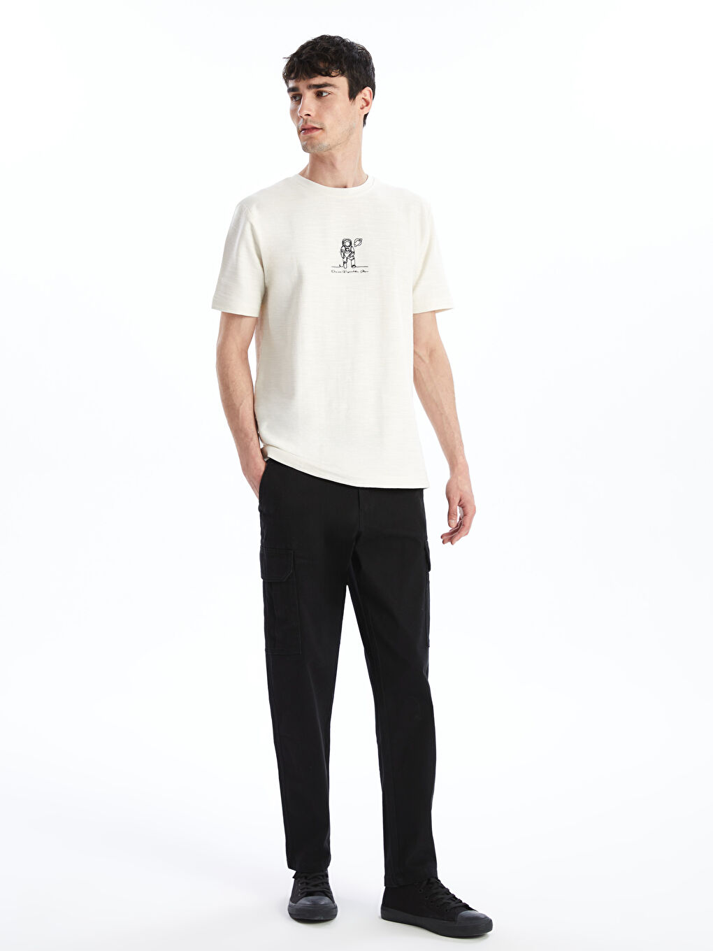 Standard Fit Men's Cargo Trousers -S53490Z8-RQL