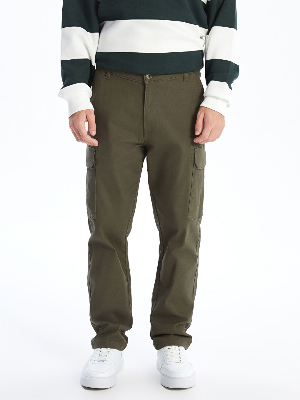 Standard Fit Men's Cargo Trousers -S53490Z8-SEM
