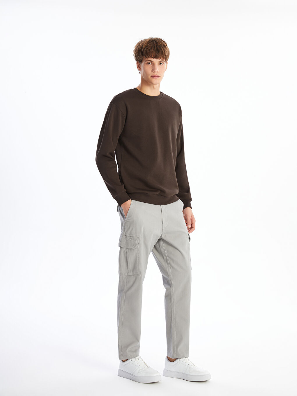 Standard Fit Men's Cargo Trousers -S53490Z8-V1G