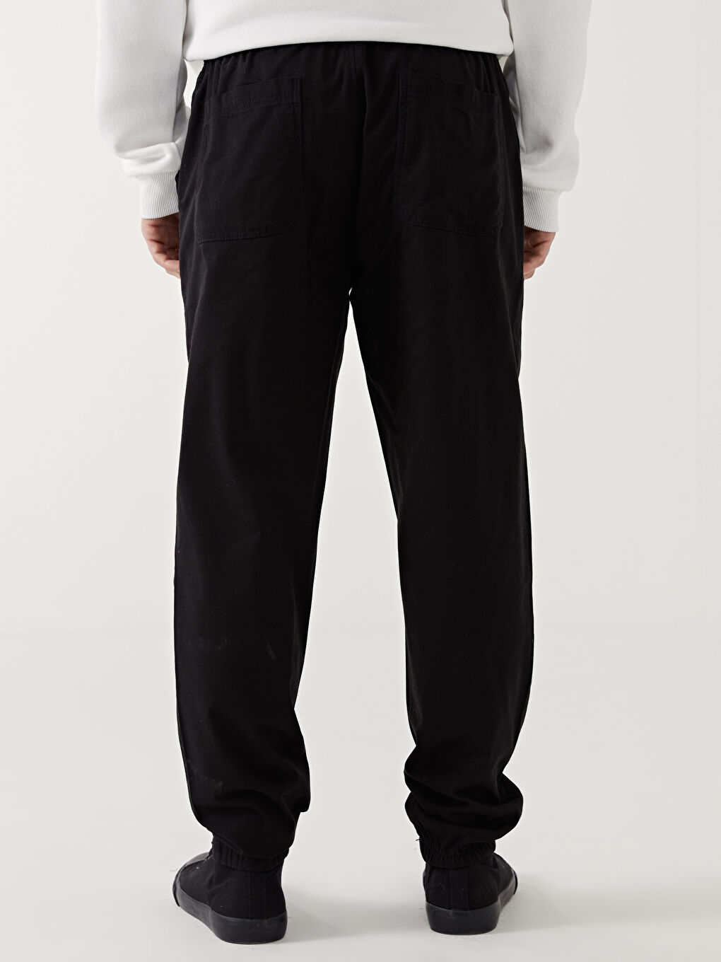 Muške džoger pantalone od gabardena, klasičan kroj -S53510Z8-RQL