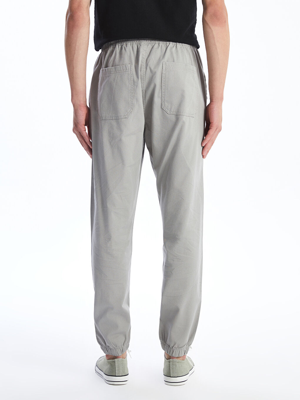Standard Fit Gabardine Men's Jogger Trousers-3