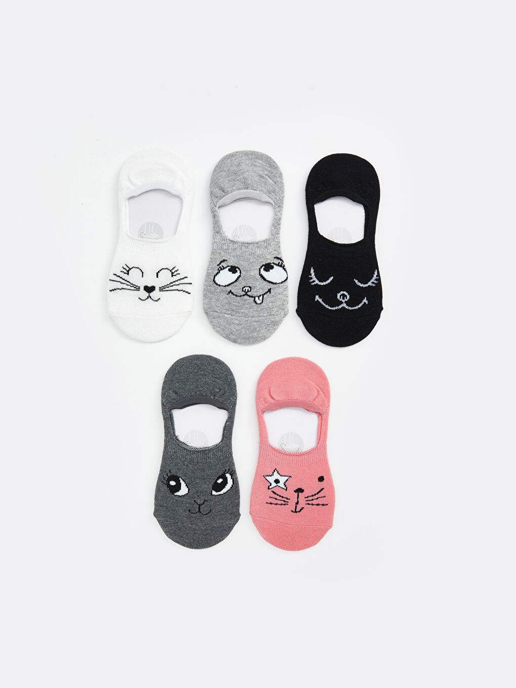 Patterned Girl's Ballet Socks 5 Pieces -S53514Z4-EEW