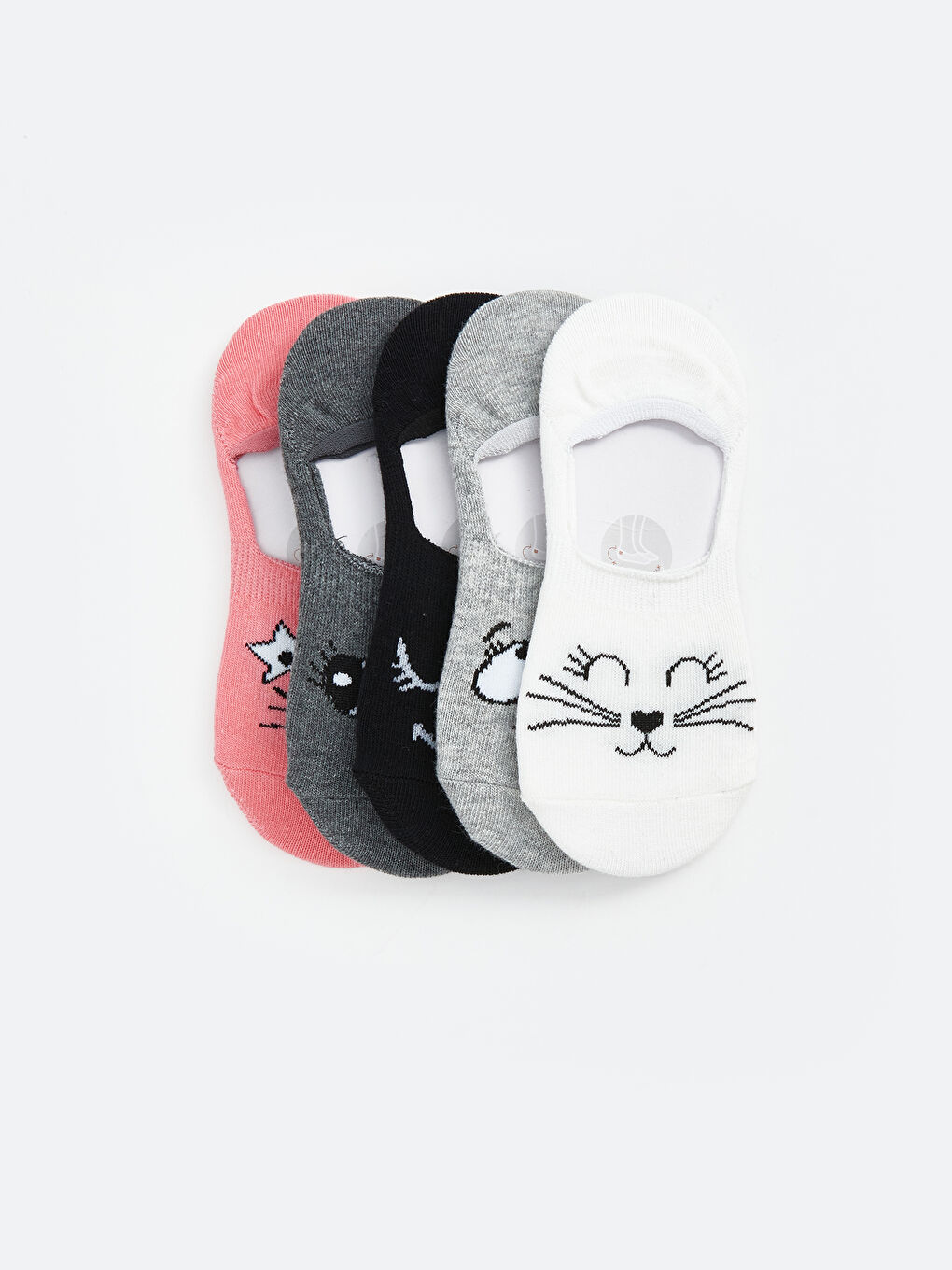Patterned Girl's Ballet Socks 5 Pieces -S53514Z4-EEW