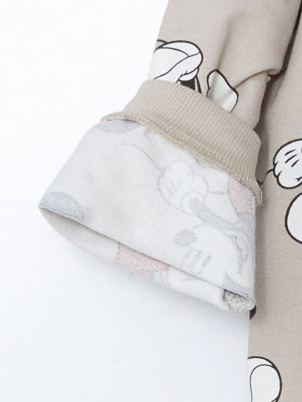 Gri Bisiklet Yaka Mickey Mouse Erkek Bebek Sweatshirt-6