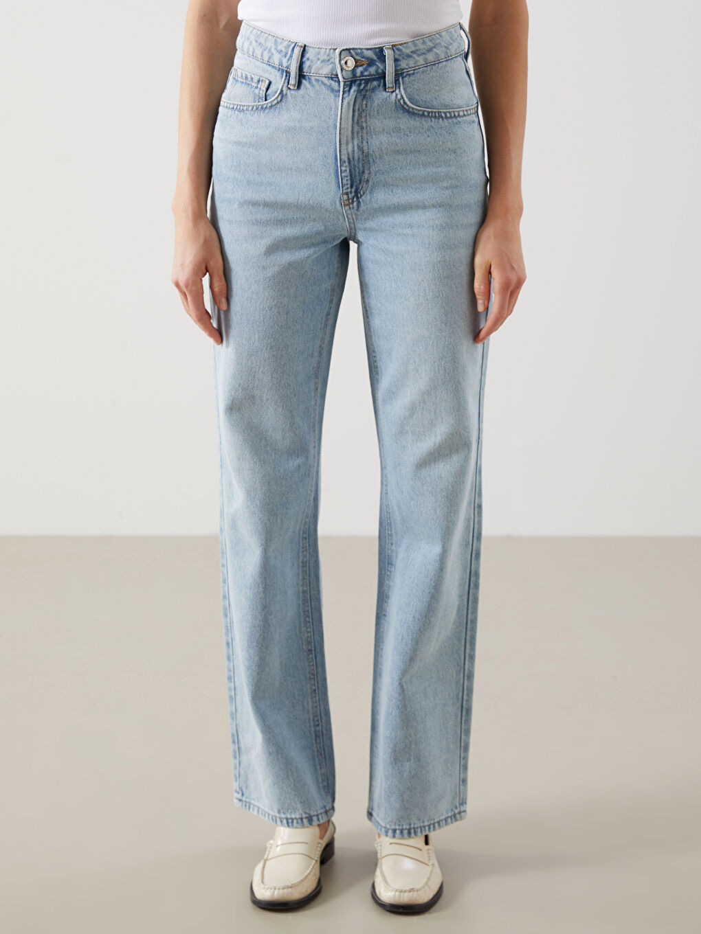 Ženske teksas pantalone ravnog kroja -S53558Z8-311