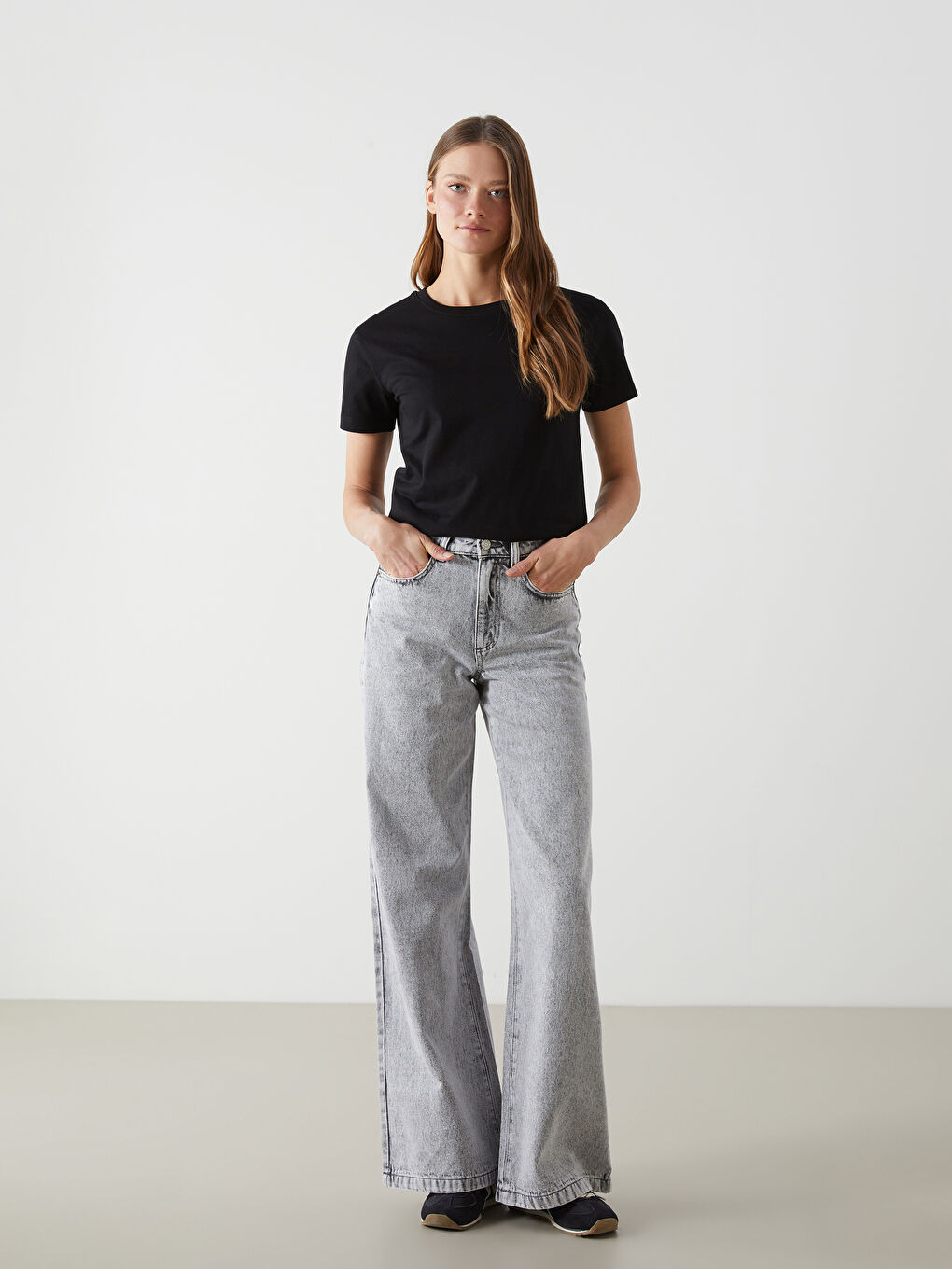 LCW Jeans Wideleg Kadın Jean Pantolon -S53561Z8-GRD