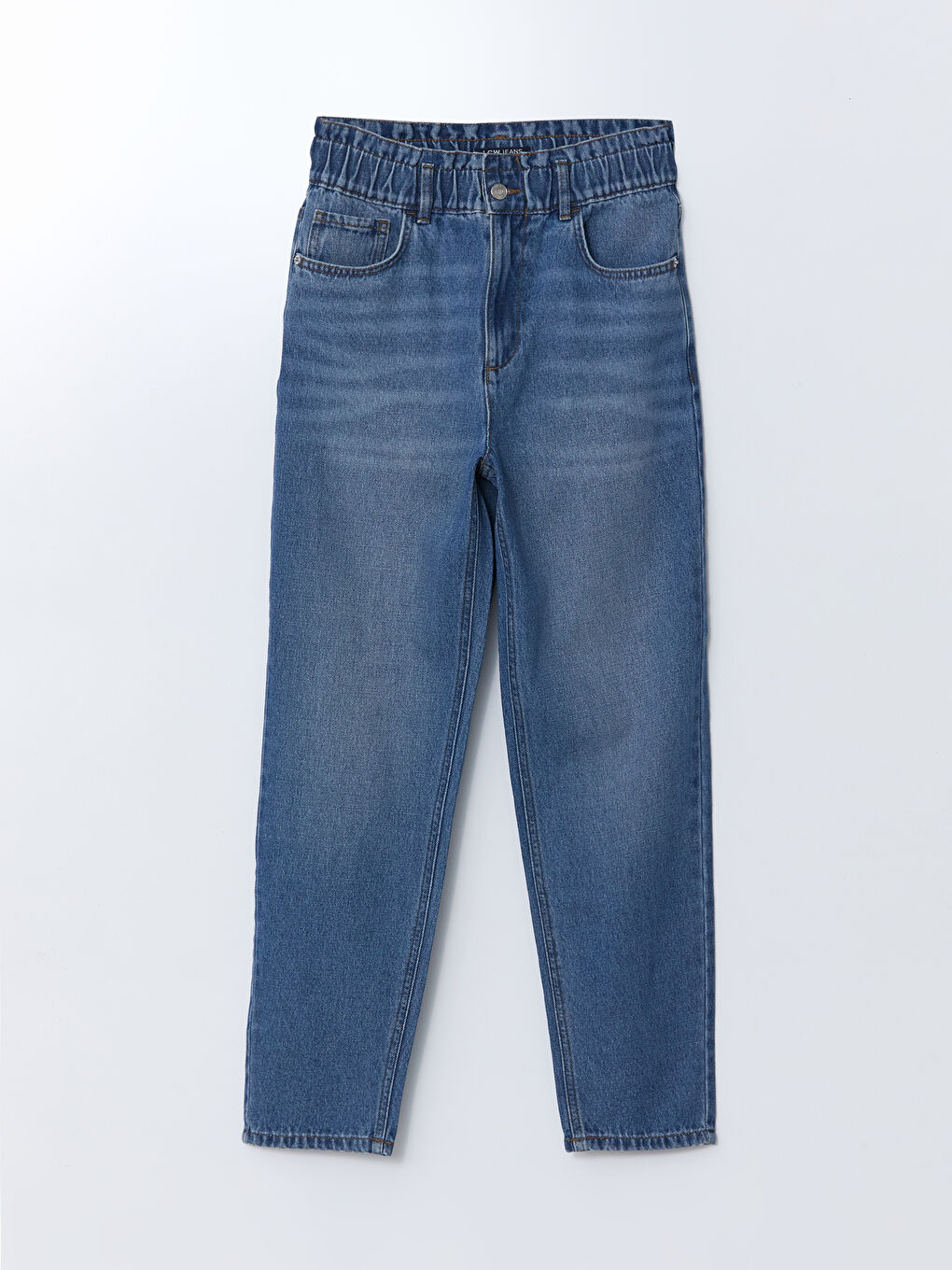 Elasticated Waist Slouchy Fit Women's Jeans -S53567Z8-507