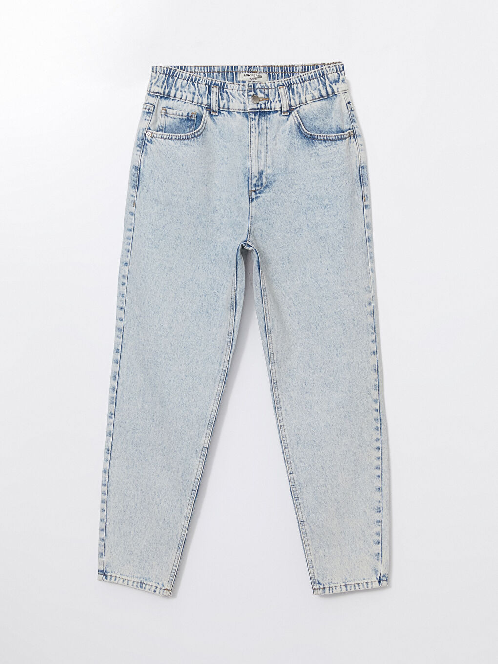Elasticated Waist Slouchy Fit Women's Jeans -S53568Z8-311