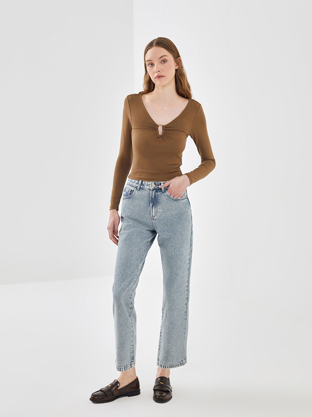 Straight Fit Women's Jeans -S53570Z8-311
