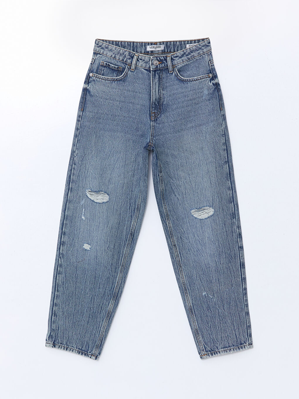 Boyfriend Ripped Detailed Women's Jeans -S53576Z8-311