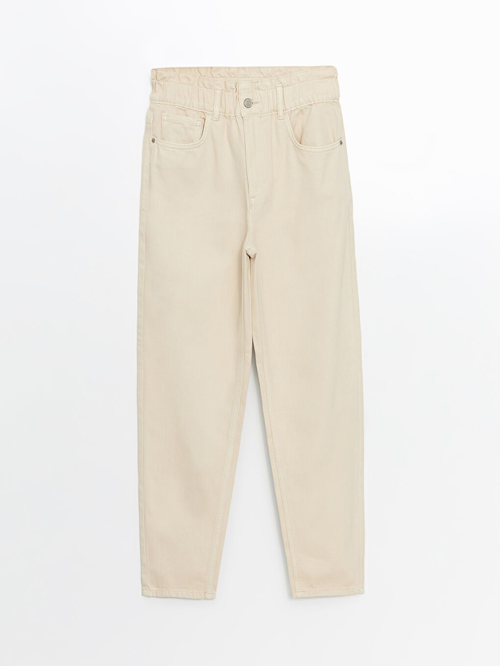 Elasticated Waist Slouchy Fit Women's Jeans -S53589Z8-CR8