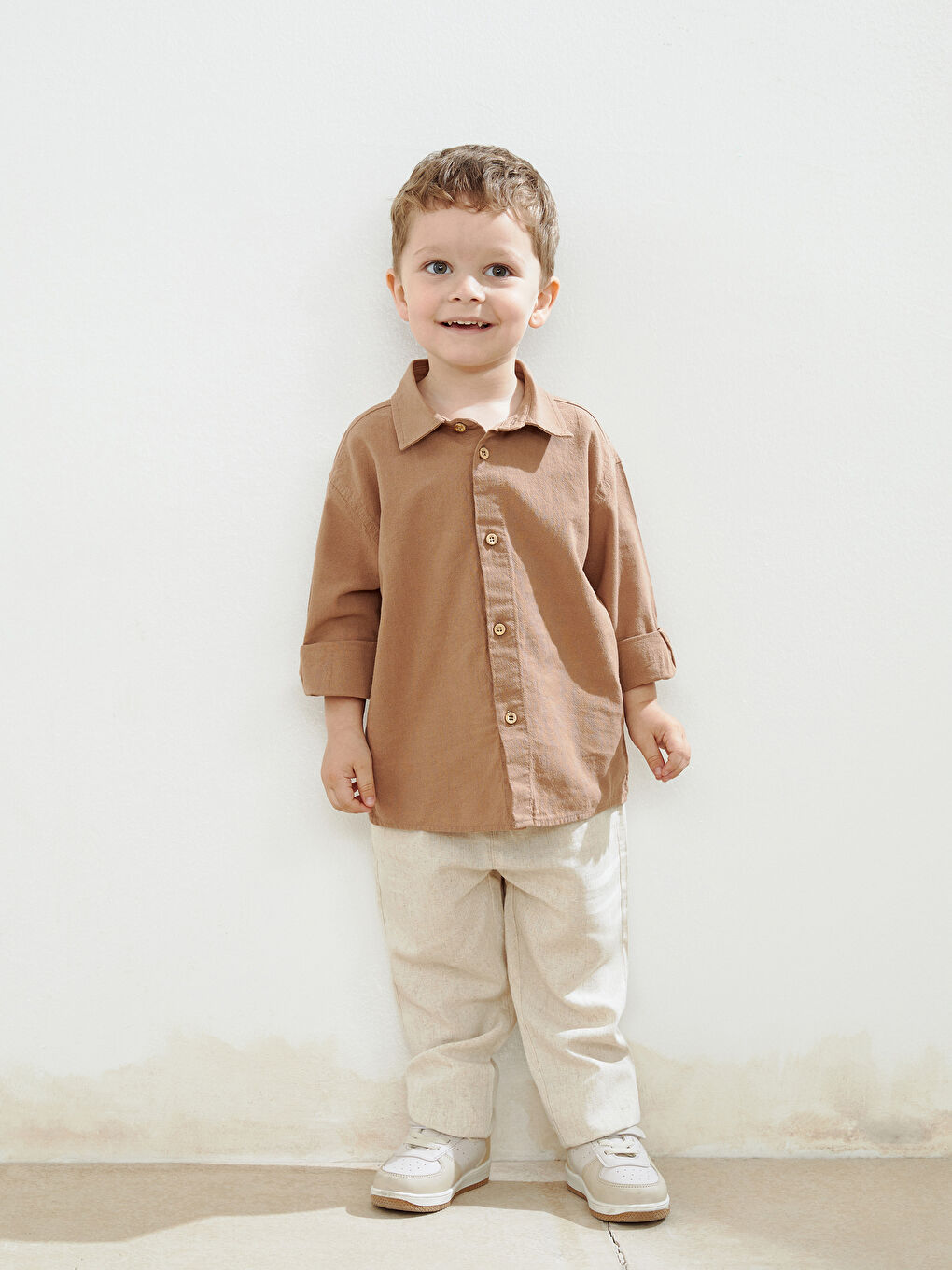 Basic Long Sleeve Boy Shirt -S53591Z1-GTU