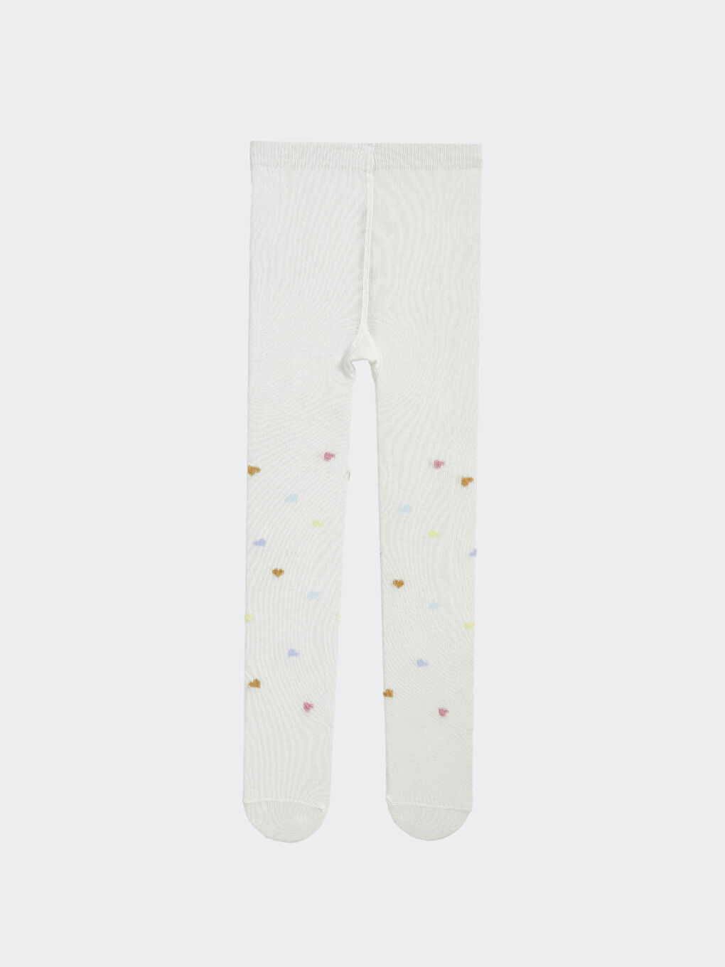 Ekru Baskılı Kız Bebek Külotlu Çorap