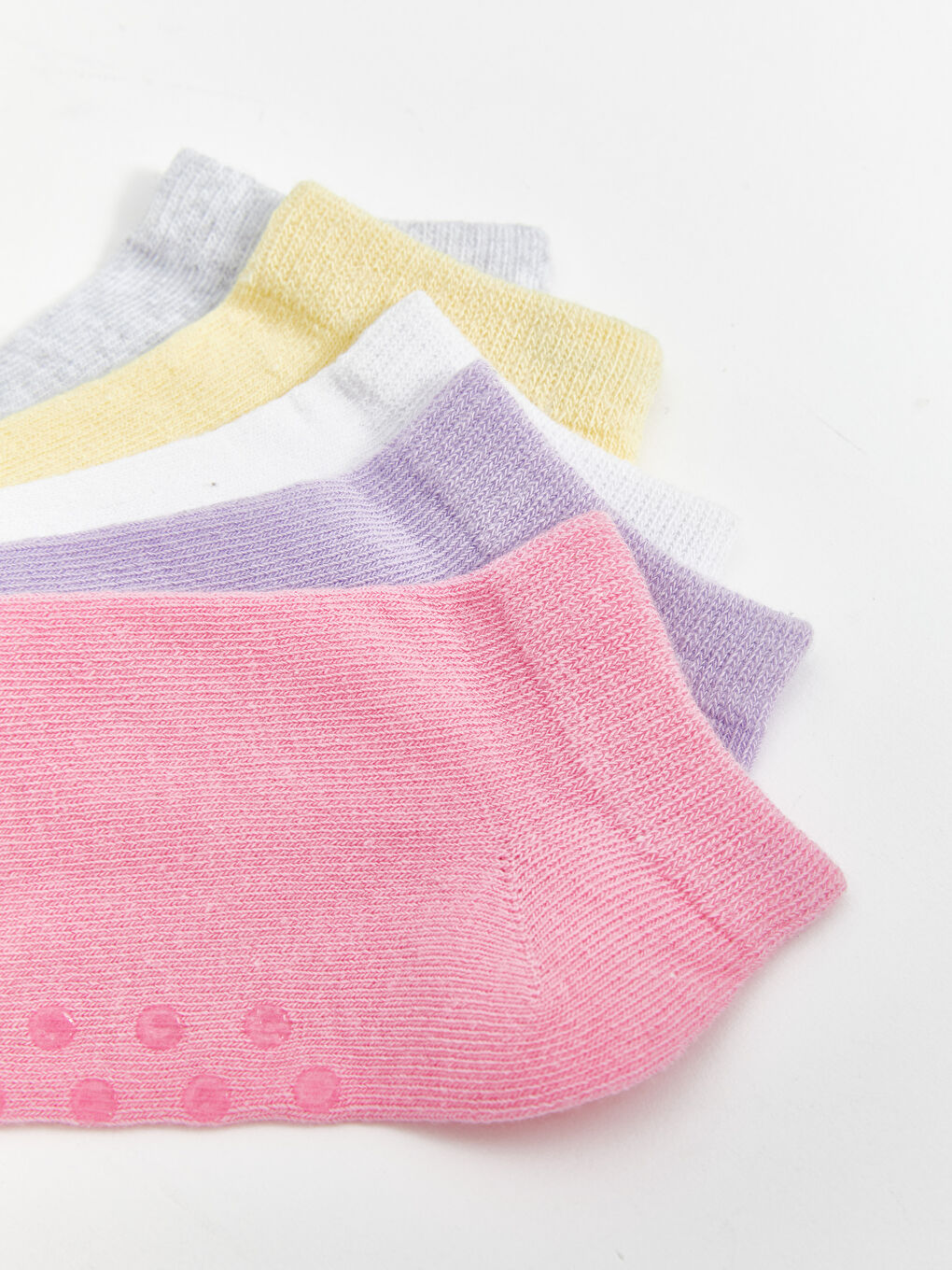 LCW baby Pembe Basic Kız Bebek Patik Çorap 5'li - 2