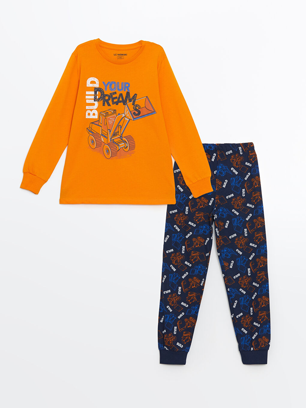 Crew Neck Boys Pajamas Set -S53699Z4-KY7