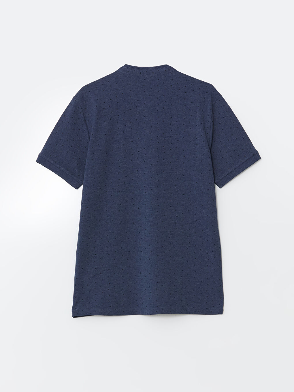 Grandad Collar Short Sleeve Patterned Pique Men's T-Shirt -S53703Z8-F2Y
