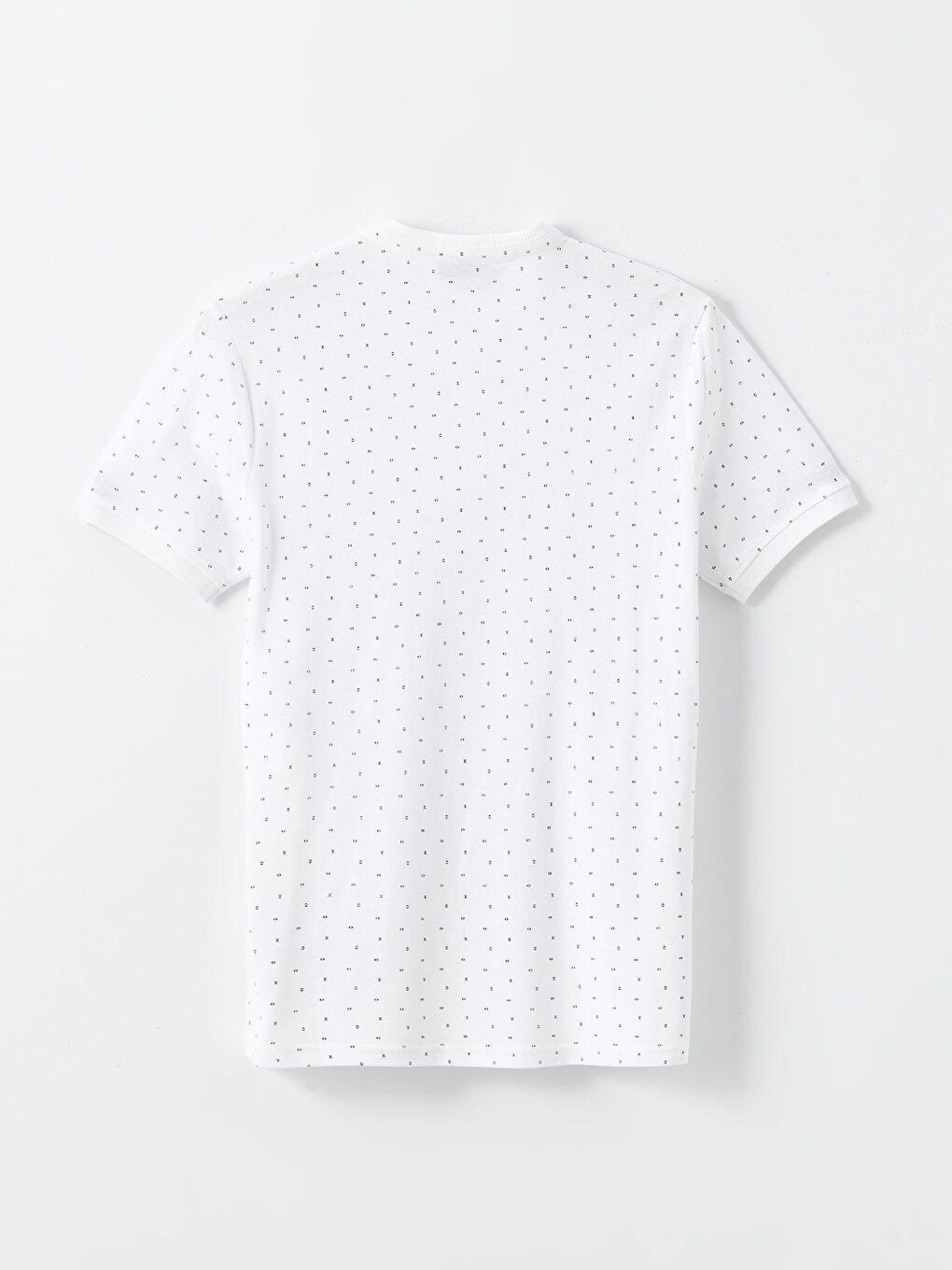 Grandad Collar Short Sleeve Patterned Pique Men's T-Shirt -S53703Z8-Q6K