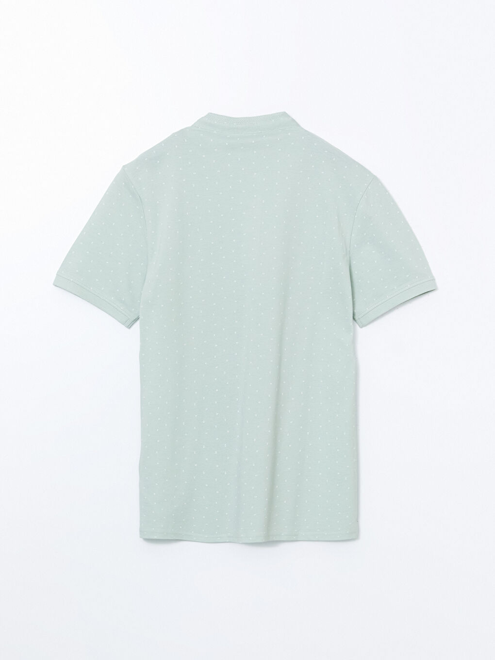 Grandad Collar Short Sleeve Patterned Pique Men's T-Shirt -S53703Z8-YT4