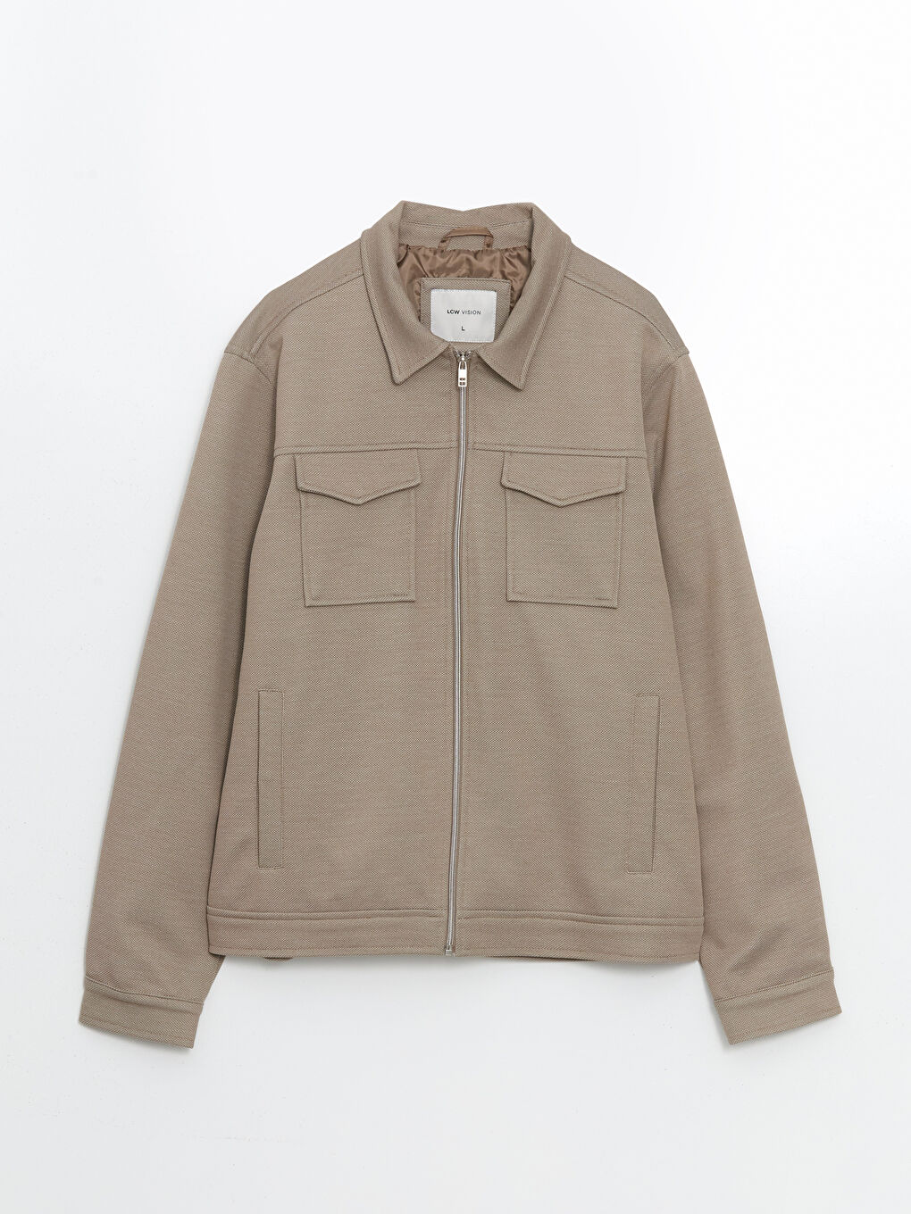 LCW Vision Kahverengi Slim Fit Gömlek Yaka Erkek Mont - 5