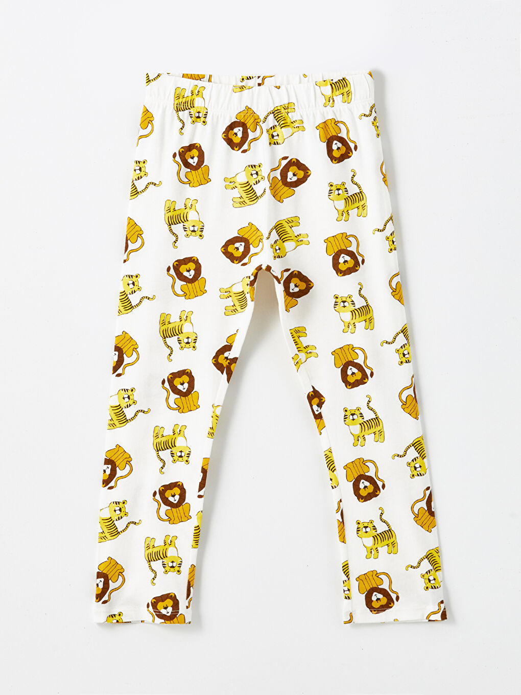 Ekru Beli Lastikli Baskılı Erkek Çocuk Pijama Alt