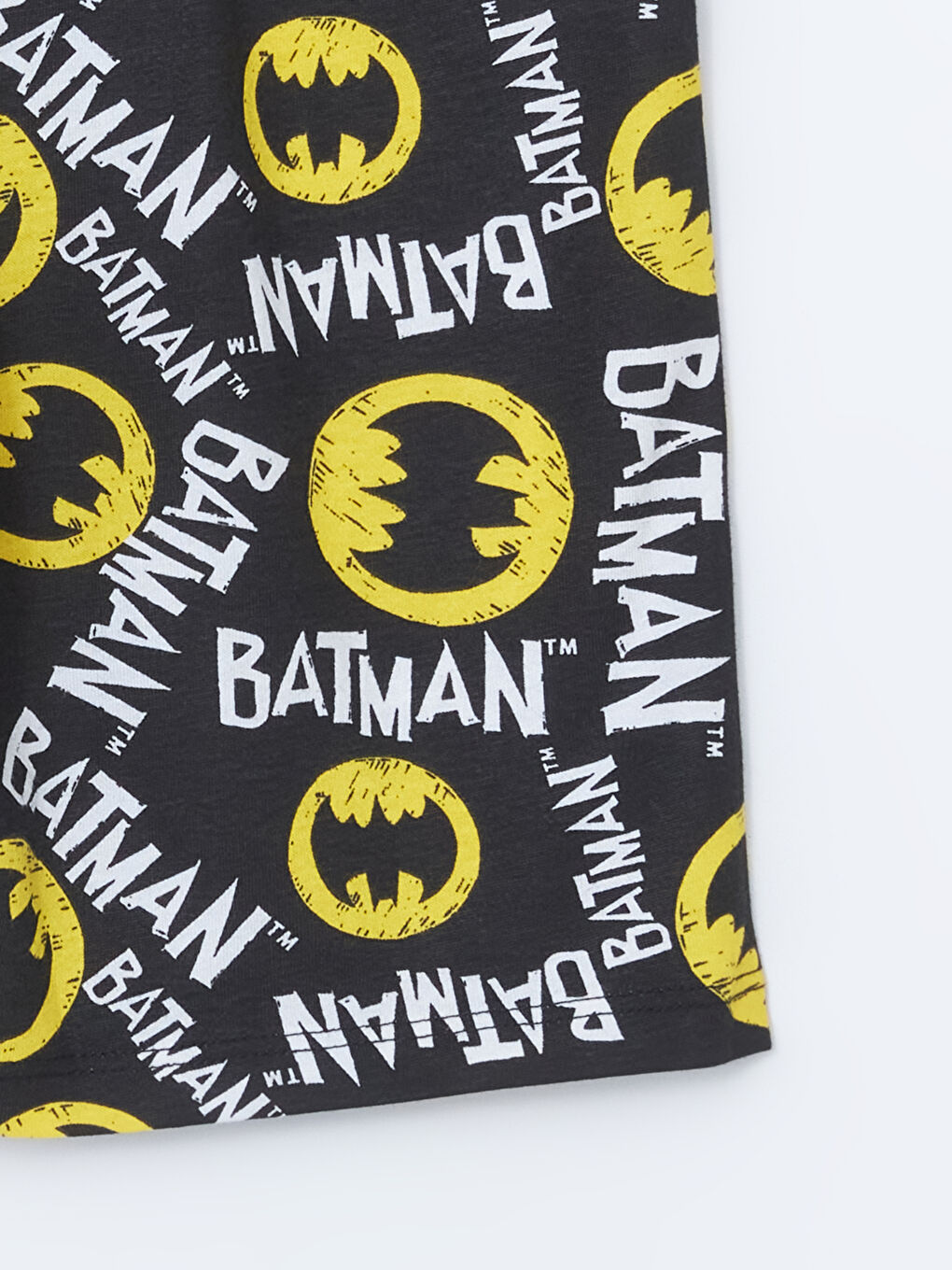 Siyah Beli Lastikli Batman Baskılı Erkek Çocuk Pijama Şort-2