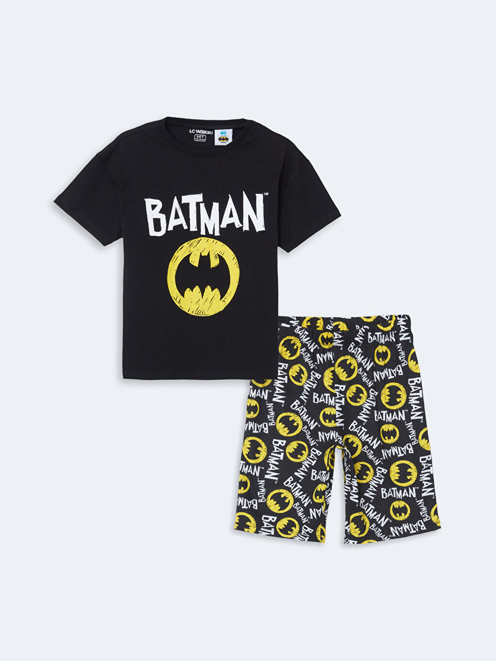 Crew Neck Batman Print Boys' Pajama Set -S53755Z1-CVL