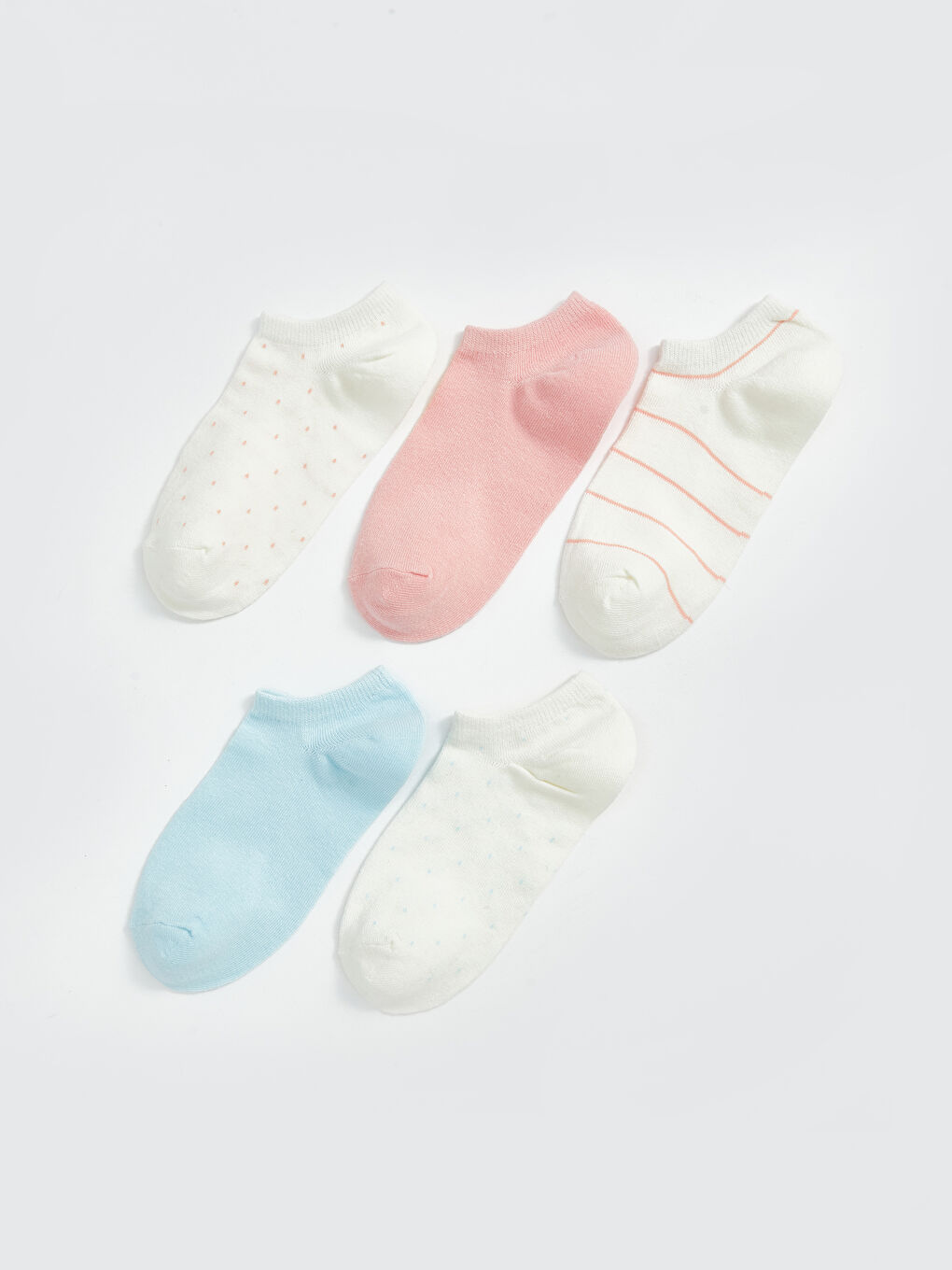 Patterned Women's Trainer Socks 5 Pack -S53783Z8-FDU