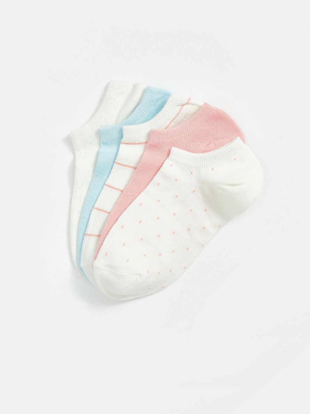 Patterned Women's Trainer Socks 5 Pack -S53783Z8-FDU