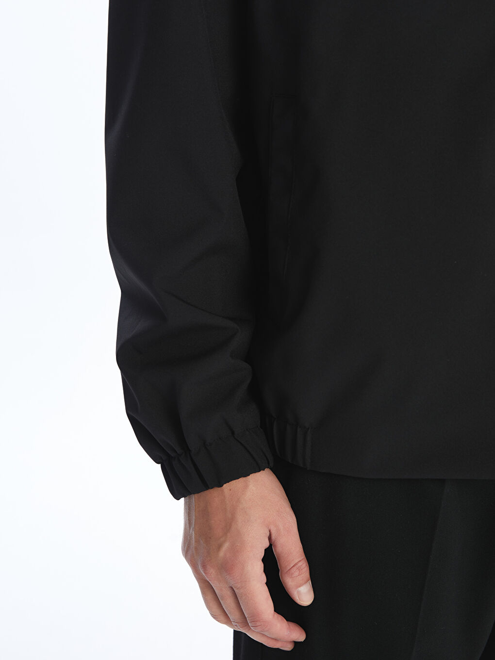 სტანდარტული მორგება ძაბრისებრი საყელო მამაკაცის თხელი ქურთუკი-2