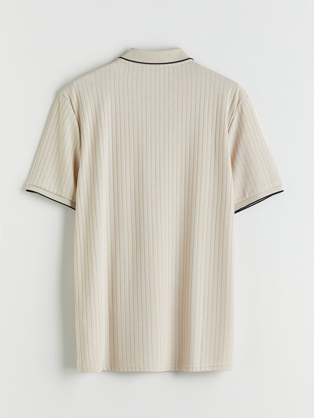 Polo Neck Men's Textured T-Shirt -S53942Z8-HZZ